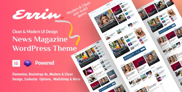 Errin – Personal Blog & Magazine Revolutionary WordPress Theme